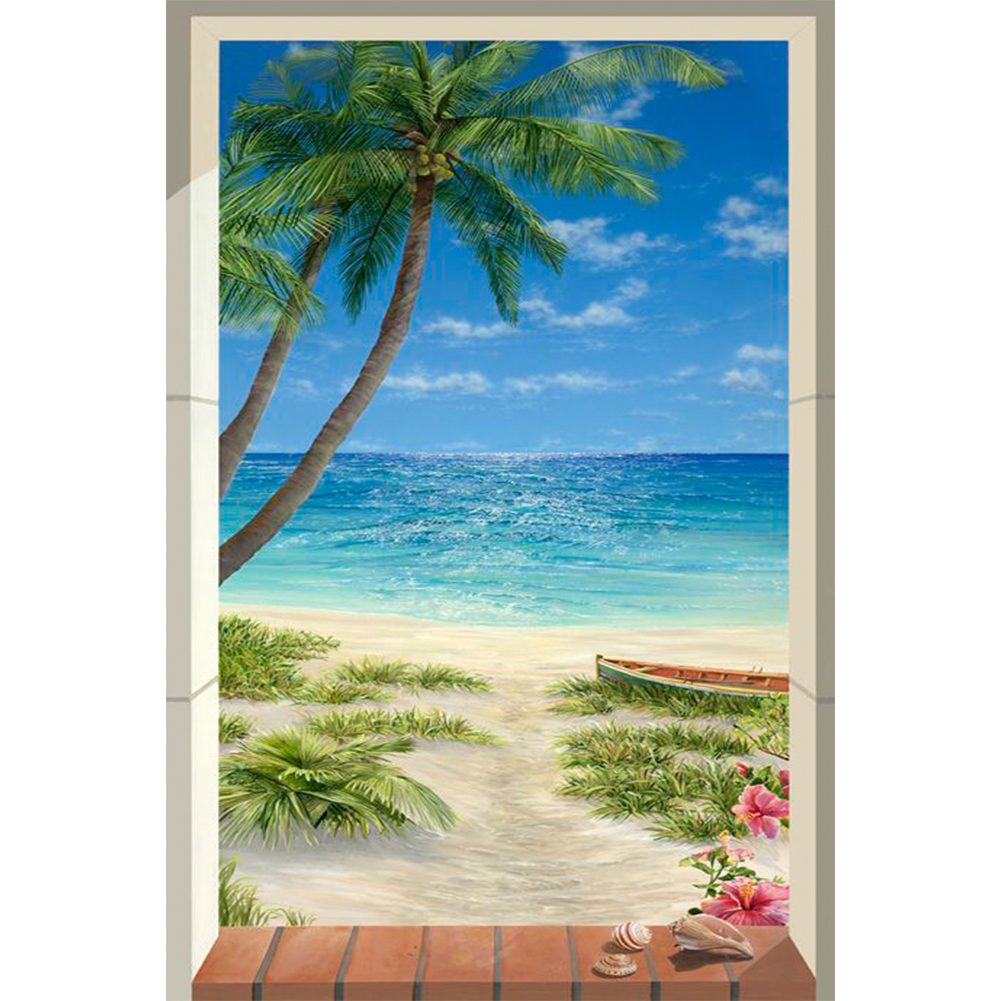 

40*60CM - Paint By Numbers - Beach Scenery (Big Size), 03, 501 Original