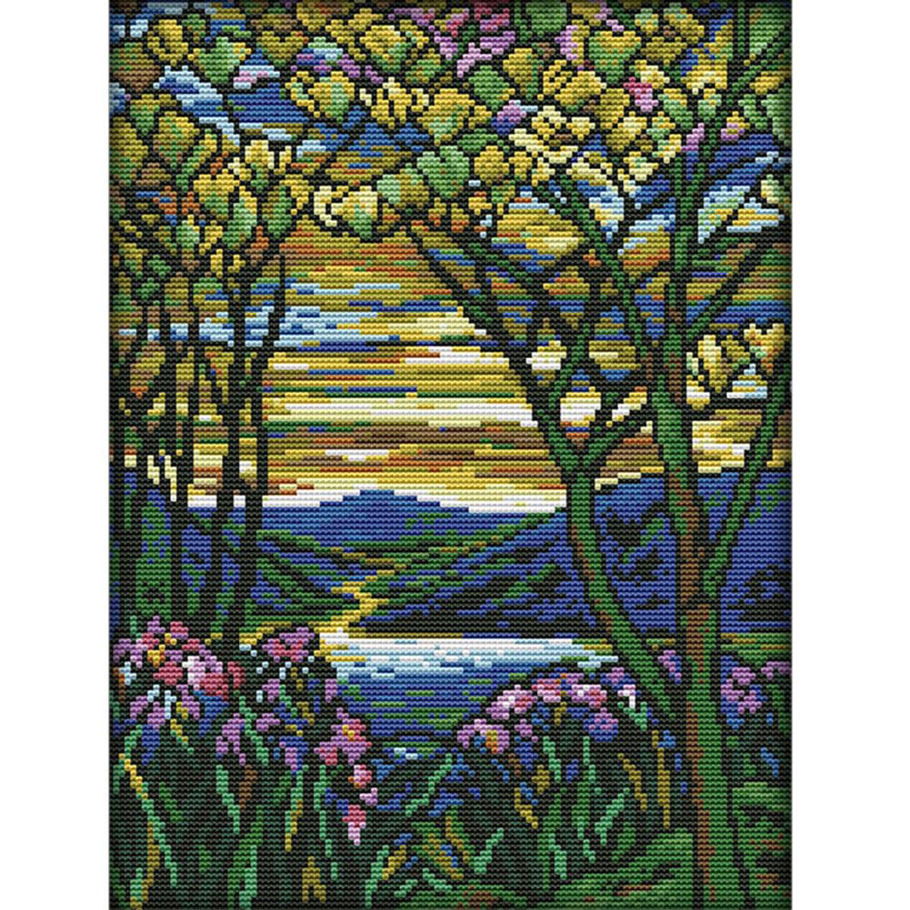 

Scenery - 14CT Stamped Cross Stitch - 36x29cm, 501 Original