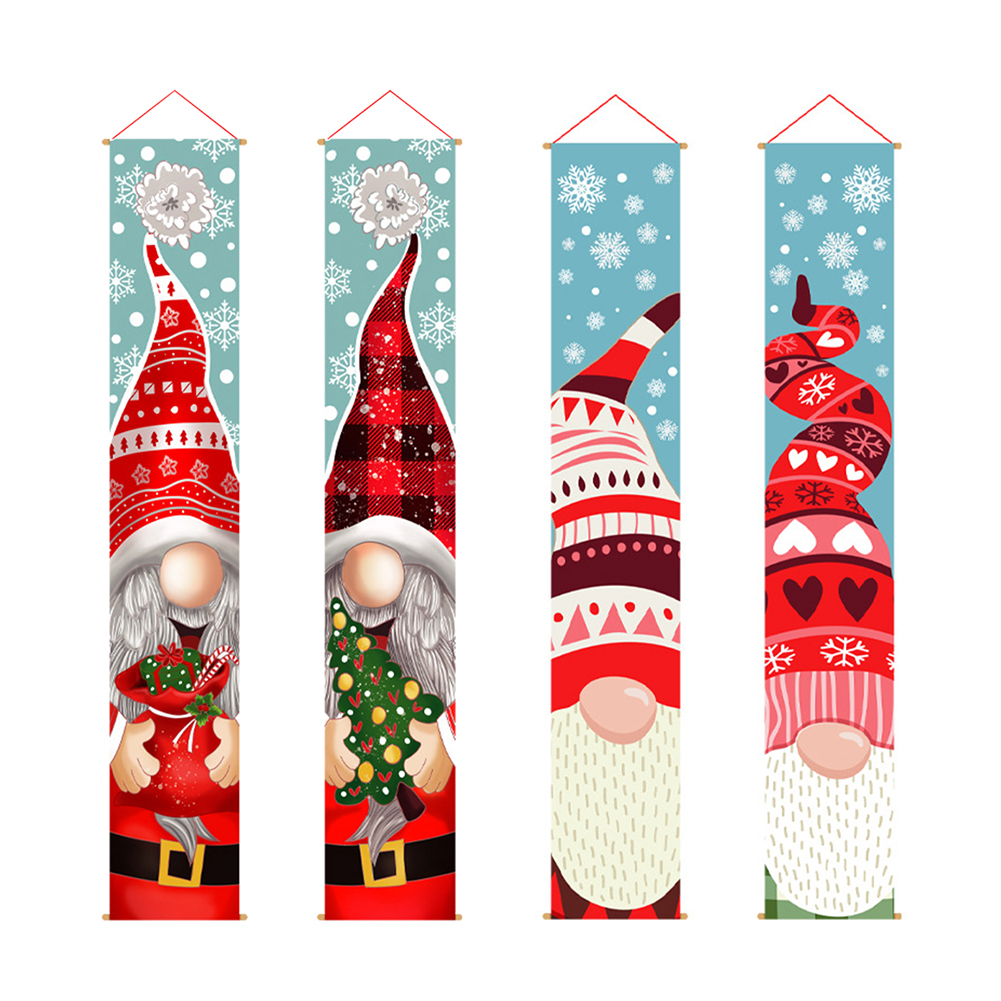 

Merry Christmas Porch Sign Faceless Gnome Decorative Door Couplet Ornaments, 501 Original