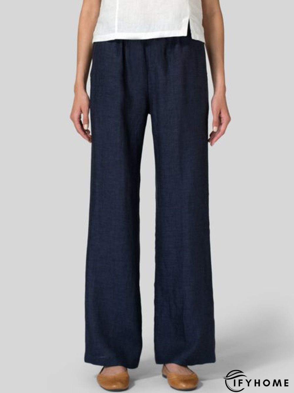 Women Linen Casual Pockets Pants | IFYHOME