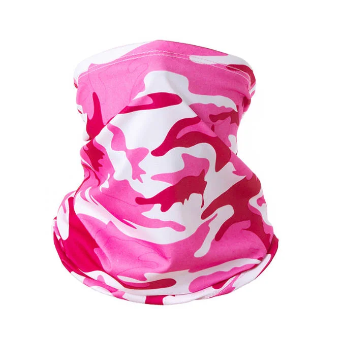Camouflage Rose Red Faceguard Anti Pollution Scarf Face Cover(