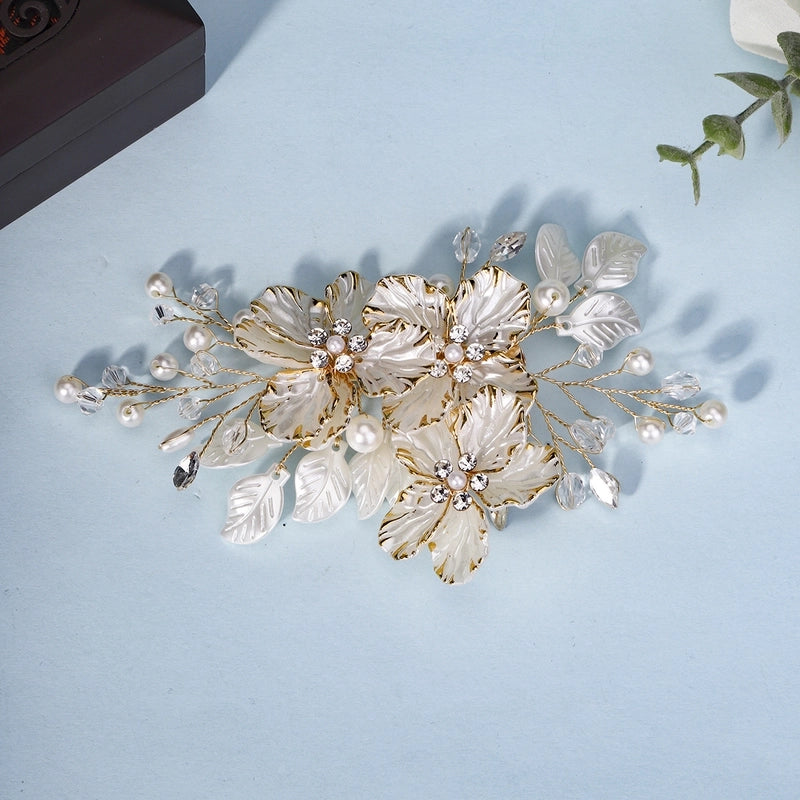 Women’s Pastoral Flower Rhinestone Hair Clip