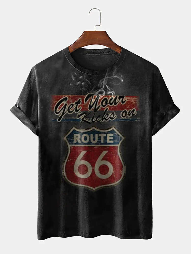 Casual Round Neck Short Sleeve Printed T-Shirt