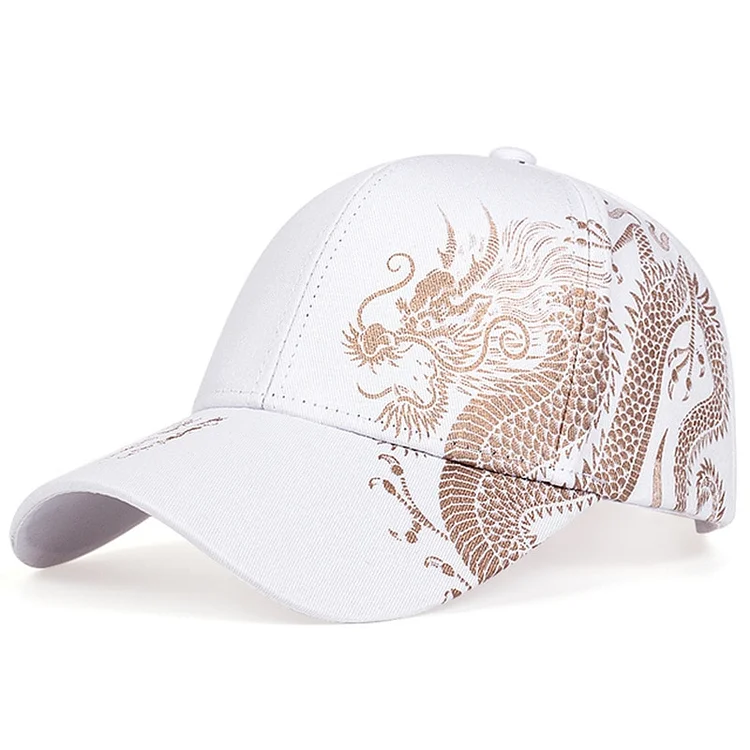 Unisex Baseball Cap Black Adjustable Chinese Style Cap Dragon Print Casual Snapback hats Bone Hip Hop Hat sun hats gorras