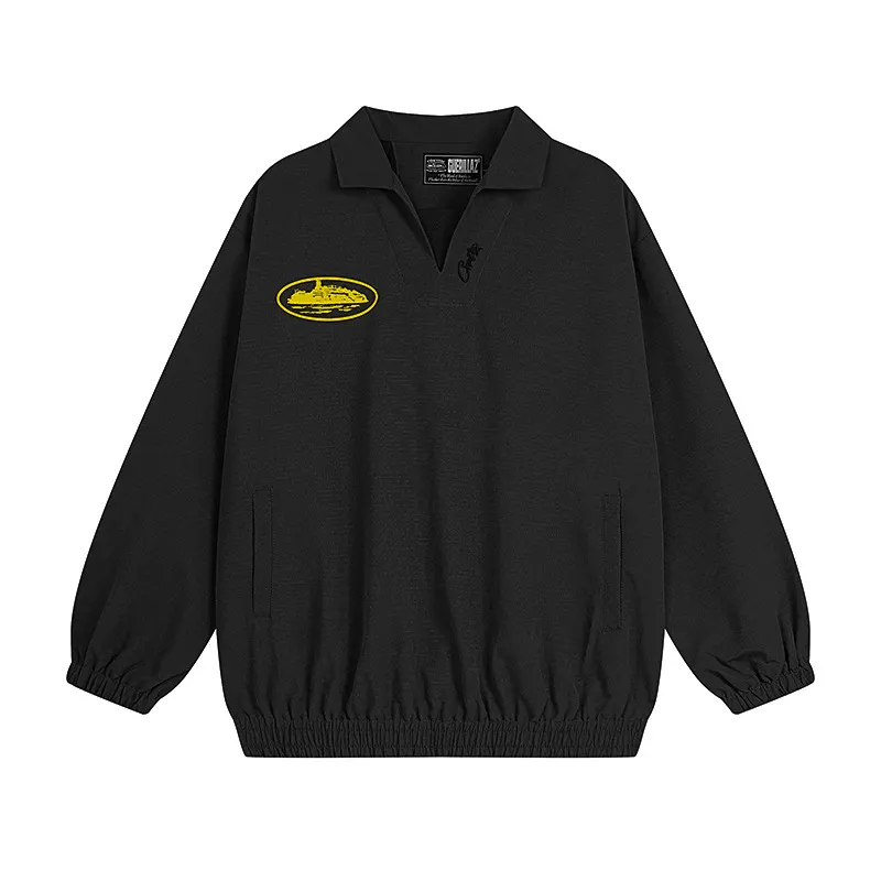 Unisex Corteiz Island Half-Open Collar Loose Casual Pullover Streetwear Jacket