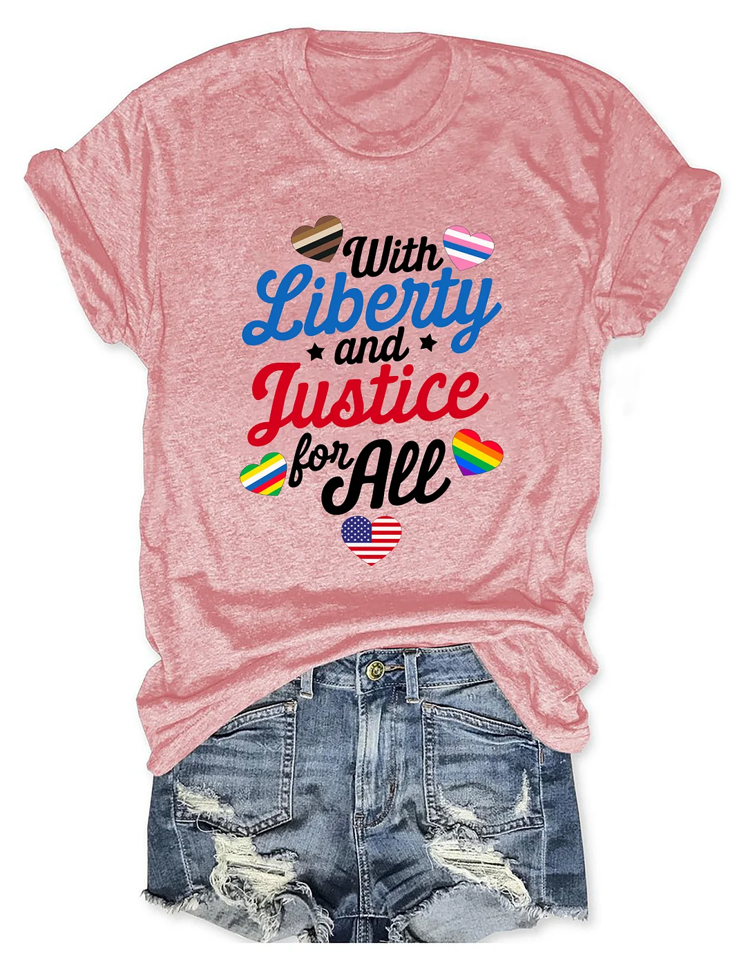  With Liberty And Justice For All T-shirt