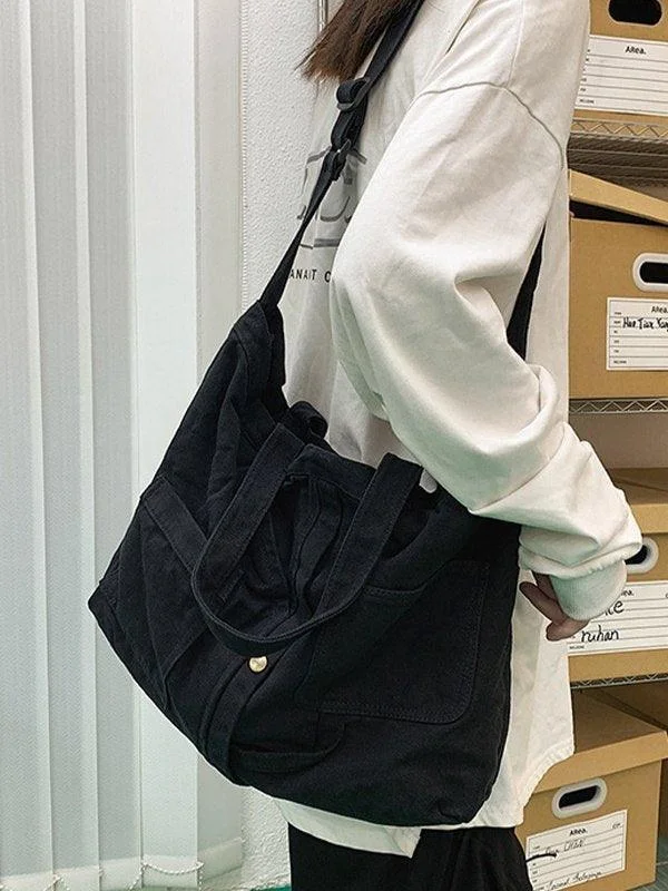 Brownm Vintage Wash Large Shoulder Bag