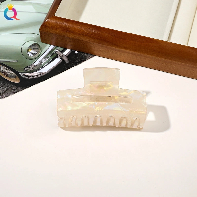 Women’s Minimalist Classic Style Solid Color PVC Hair Claws