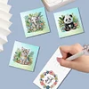 6pcs DIY Garden Animal Special Shape Diamond Painting Card