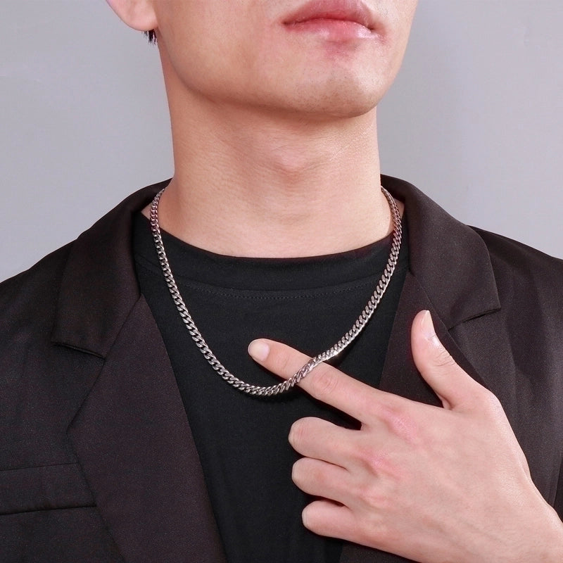 1 Piece Fashion Solid Color Stainless Steel Plating 18k Gold Plated Unisex Necklace