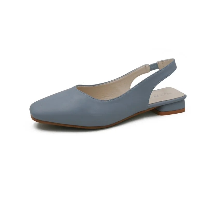 Summer Women's Solid Sandals Covered Toe Casual Sandals Female Flat Buckle Slides Women Shoes sandalia feminina