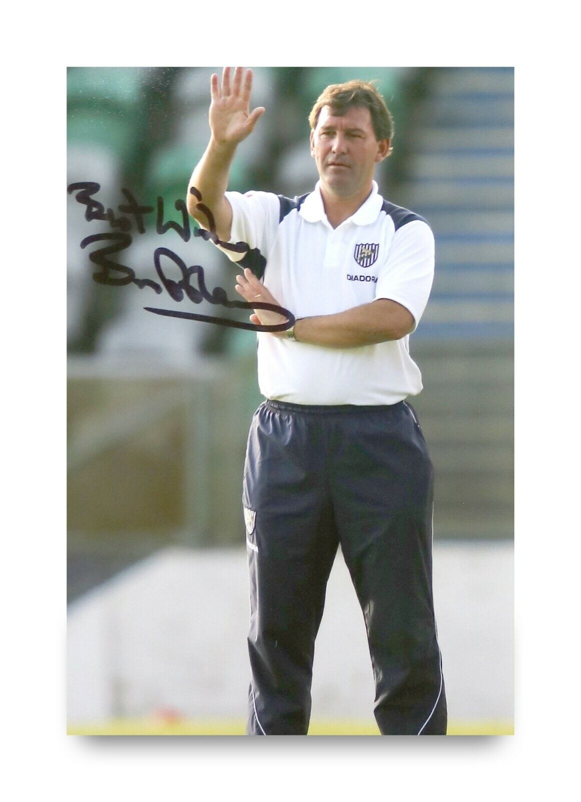 Bryan Robson Signed 6x4 Photo Poster painting West Bromwich Albion Manager England Autograph+COA