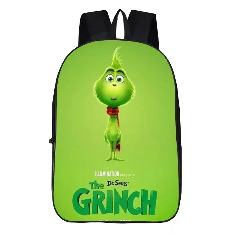 Mayoulove How The Grinch Stole Christmas Santa Grinch Backpack School Bag Group Sports Game Bags-Mayoulove