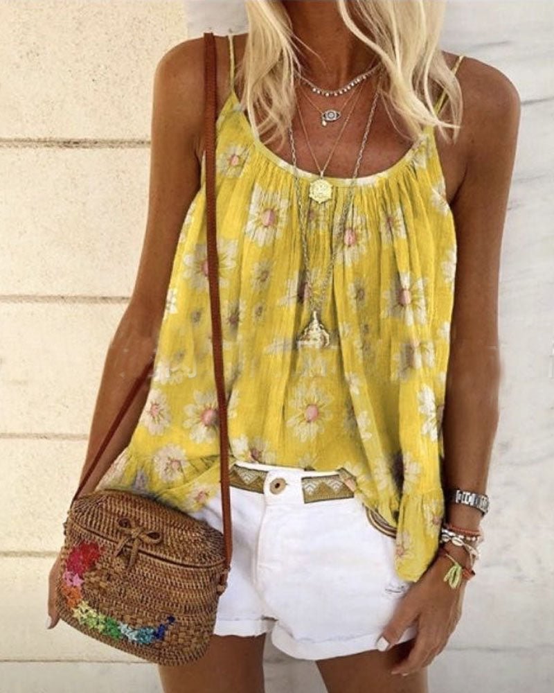Loose Floral Print T-shirt