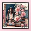 Pink Flowers And Lights-11CT Stamped Cross Stitch 45*45cm/17.72*17.72in tapestrymarket