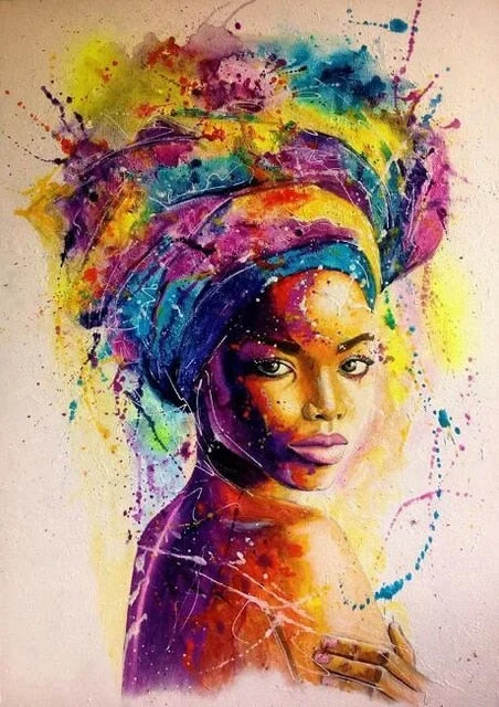 African Black Woman Graffiti Art Posters And Prints Abstract African Girl Canvas Paintings On The Wall Art Pictures Wall Decor