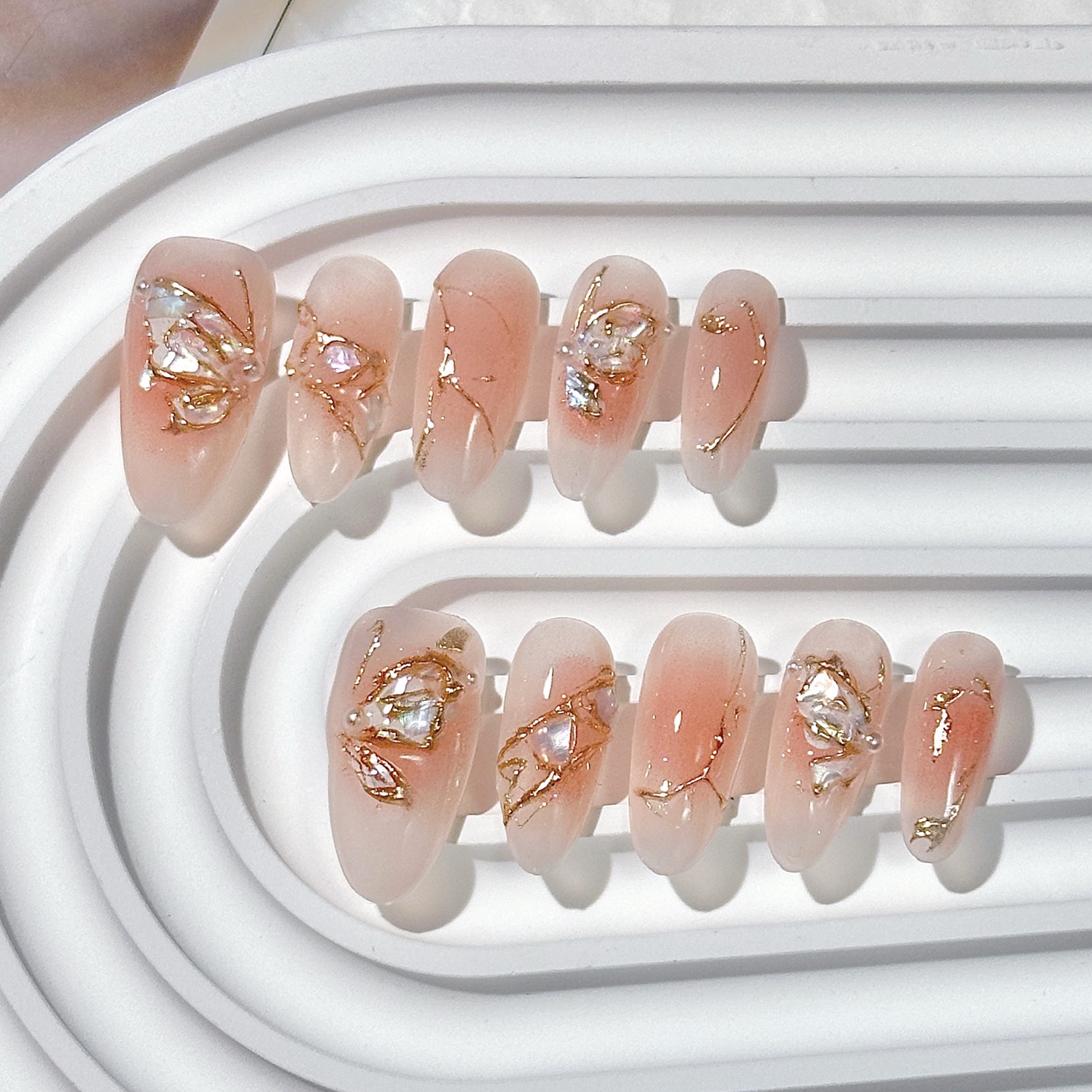 Best-Selling Hand-Painted Butterfly Press-On Nails