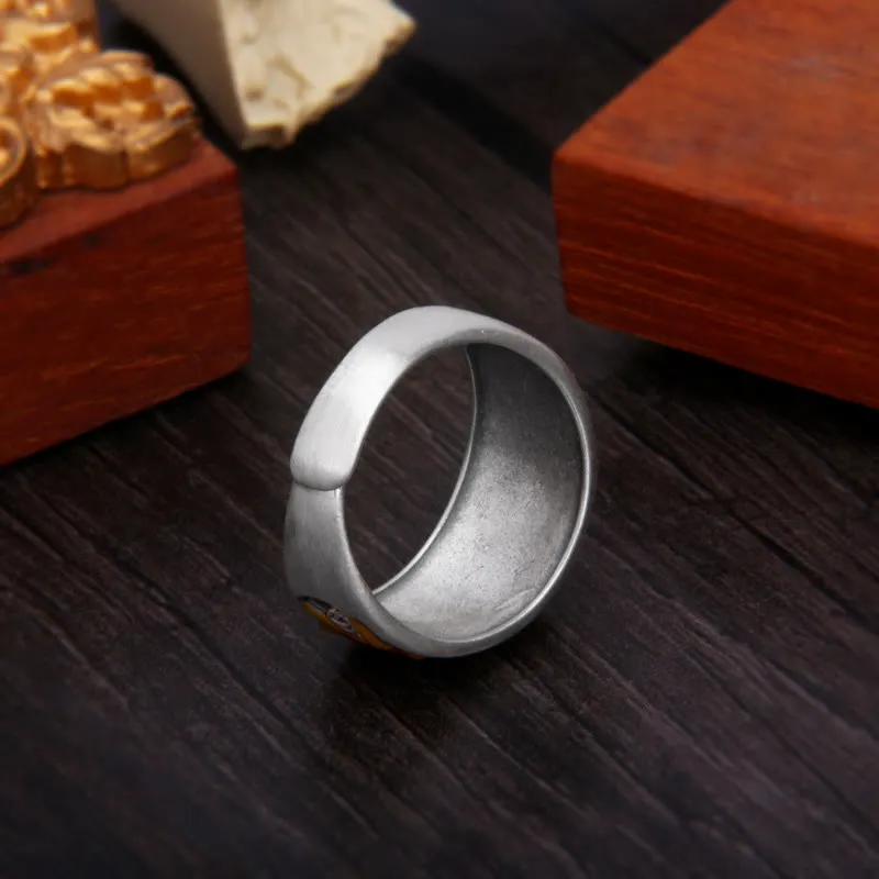 Nine Tailed Fox 999 Sterling Silver Success Protection Ring
