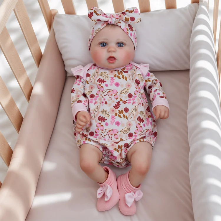 Babeside Awake ＆ Asleep Reborn Baby Connie & Bailyn 20'' Little Infant Twins Best Gift for Kids