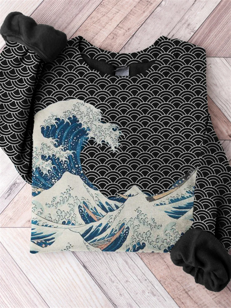 Kanagawa wave store sweater