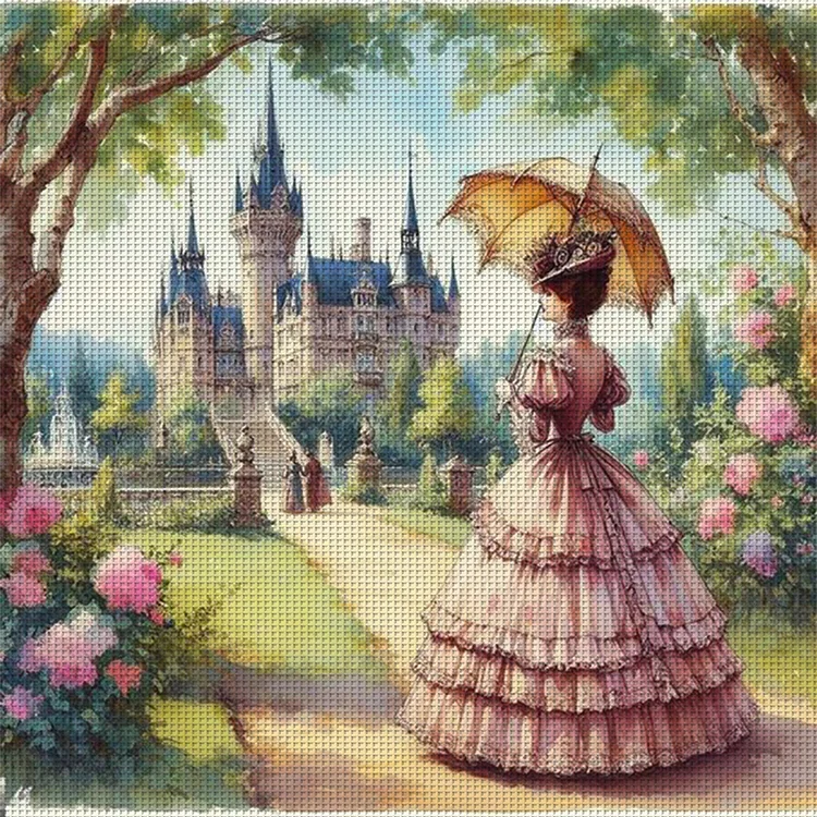 Noble Lady 11CT Stamped Cross Stitch 50*50CM
