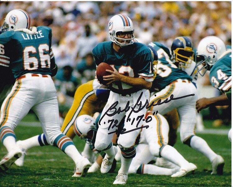 BOB GRIESE signed autographed NFL MIAMI DOLPHINS 17-0 8x10 Photo Poster painting