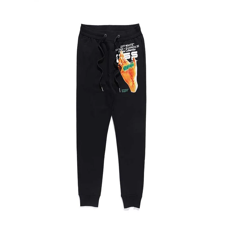 Off White Pants Autumn and Winter Off Palm HD 3D Direct Injection Printed Casual Trousers