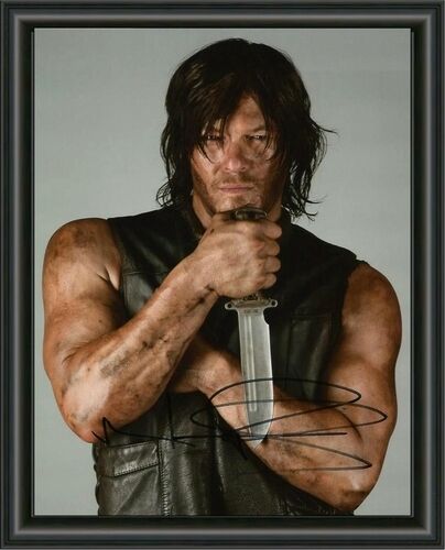 DARYL DIXON NORMAN REEDUS THE WALKING DEAD A4 SIGNED AUTOGRAPHED Photo Poster painting POSTER 2