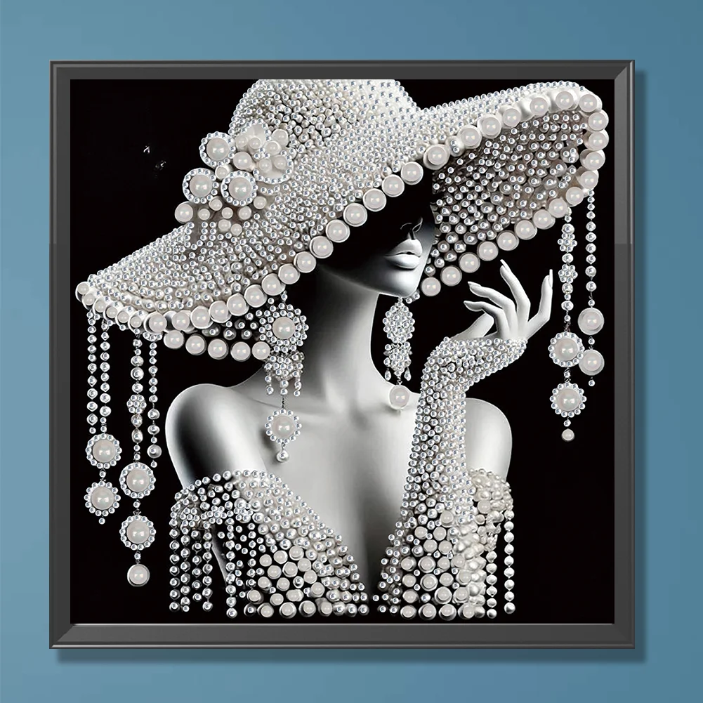 Diamond Painting - Partial Special Shaped Drill - Elegant Lady(Canvas|30*30cm)