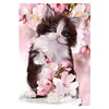 Diamond Painting -5D Full Round Drill Flower Cat