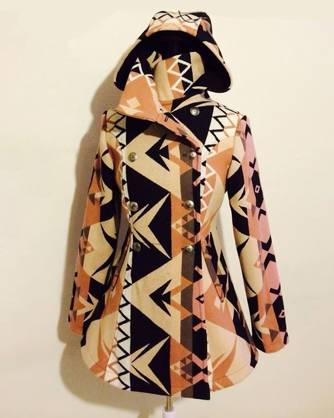 Aztec Nationality warm wollen blanket hand made coat  41aa