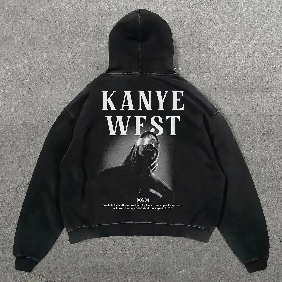 Personalized Kanye West Print Long Sleeve Hoodies