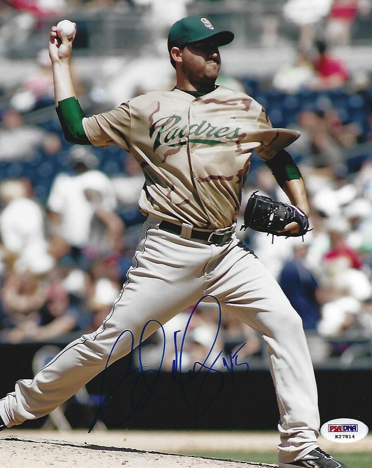 Edward Mujica Signed 8x10 Photo Poster painting PSA/DNA COA 09 Padres Baseball Picture Autograph