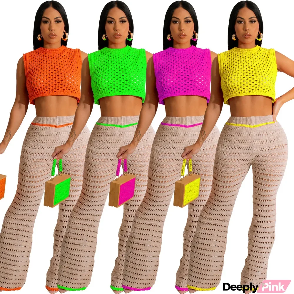 Fashion Knitted Hand Hook Outdoor Sports And Leisure Suit