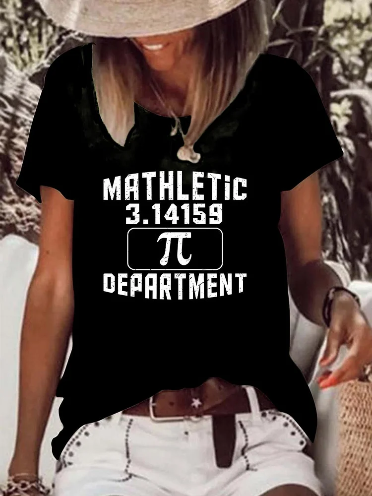 Mathletic Department Gift For Math Lover Raw Hem Tee