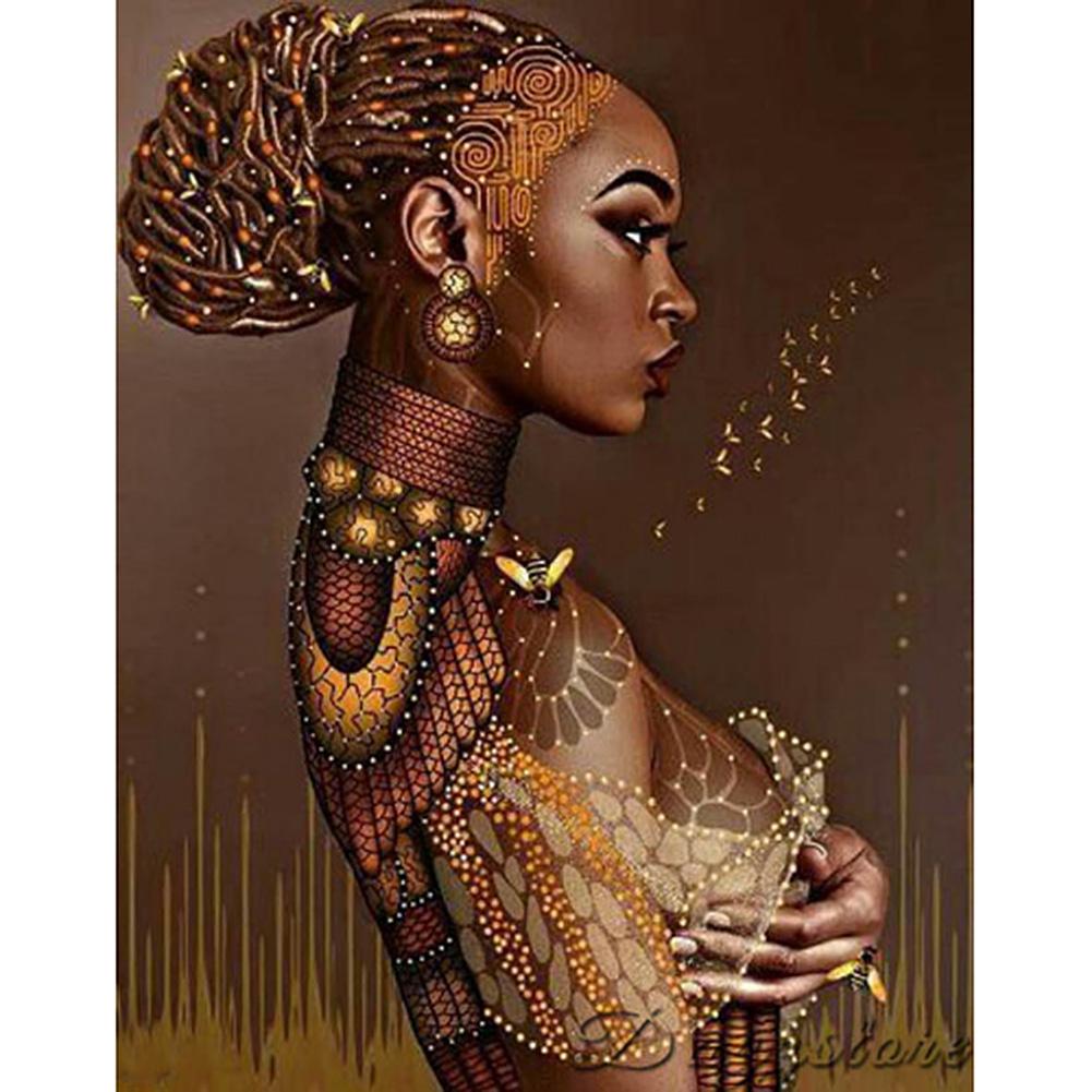 

(Multi-Size) African Women - Round/Square Drill Diamond Painting - 30*40CM, Round diamond 30*40cm, 501 Original