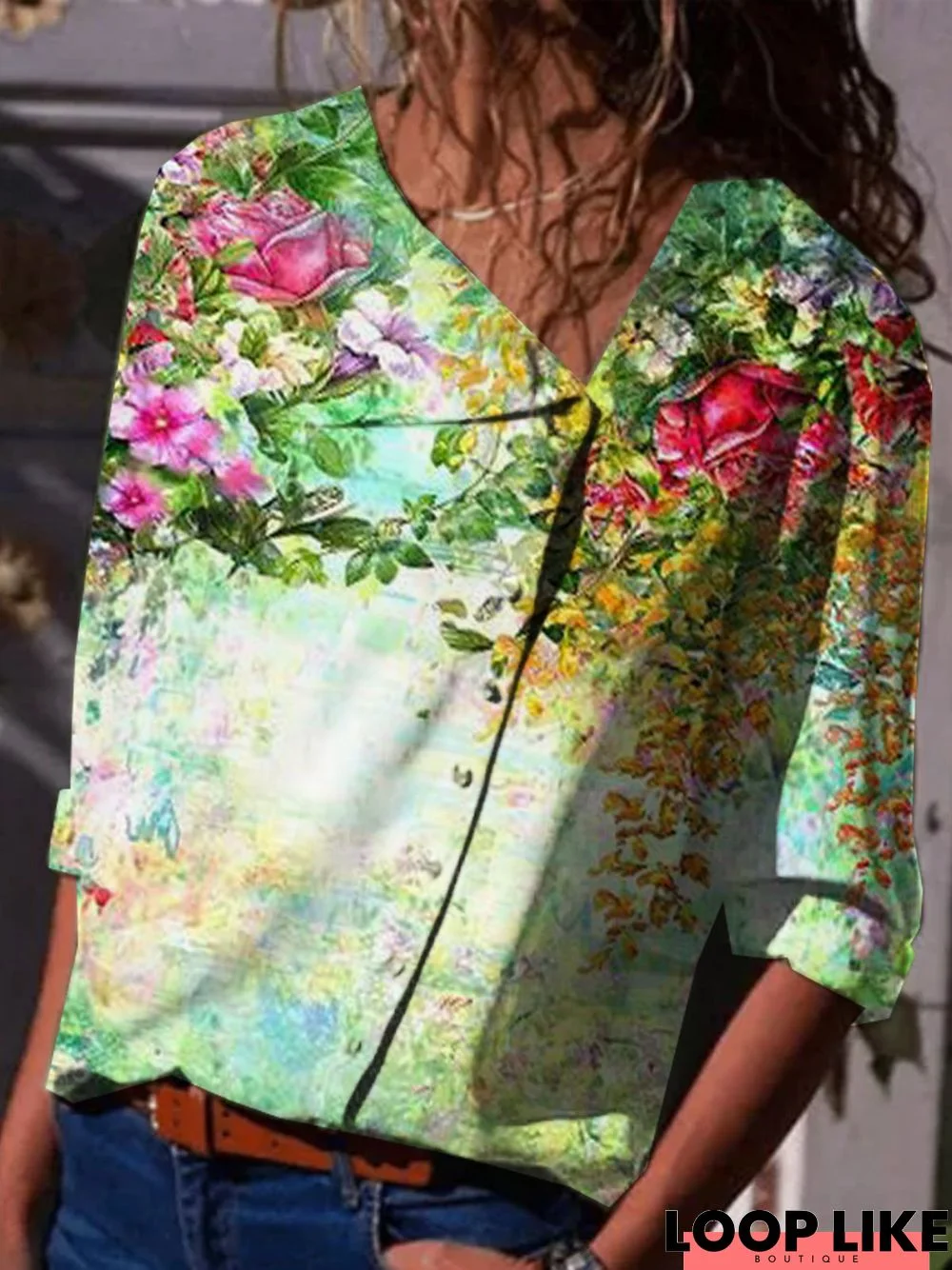 Floral  Half Sleeve  Printed  Polyester  Shawl Collar  Casual  Summer  Yellow Shirt