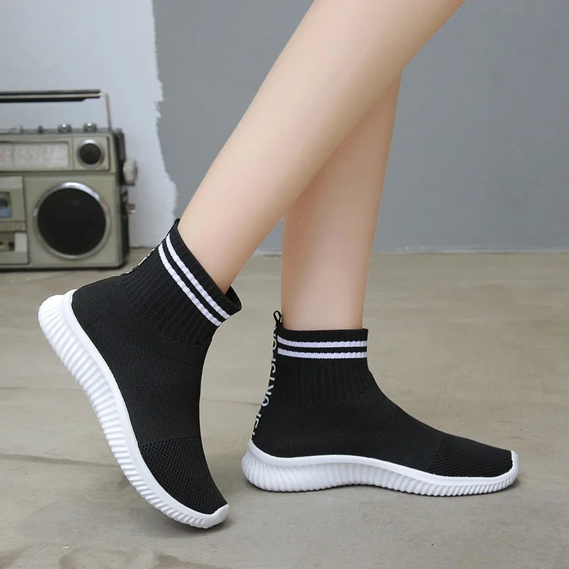 2021 Women Sneakers Fashion Socks Shoes Casual Sneakers Summer knitted Vulcanized Shoes Women flats Trainers Tenis Feminino