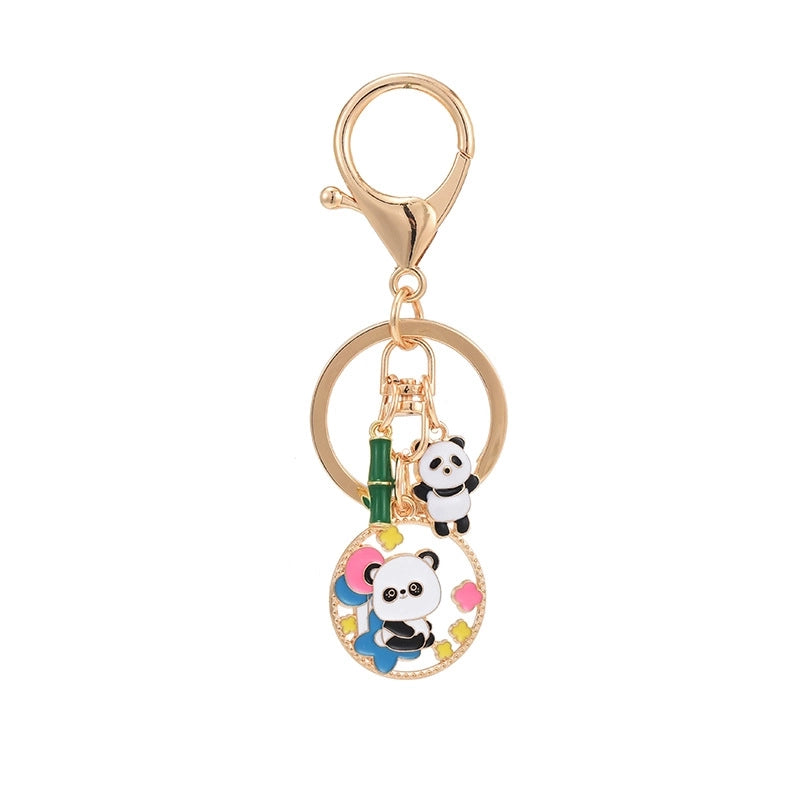 Cute Panda Metal Unisex Bag Pendant Keychain