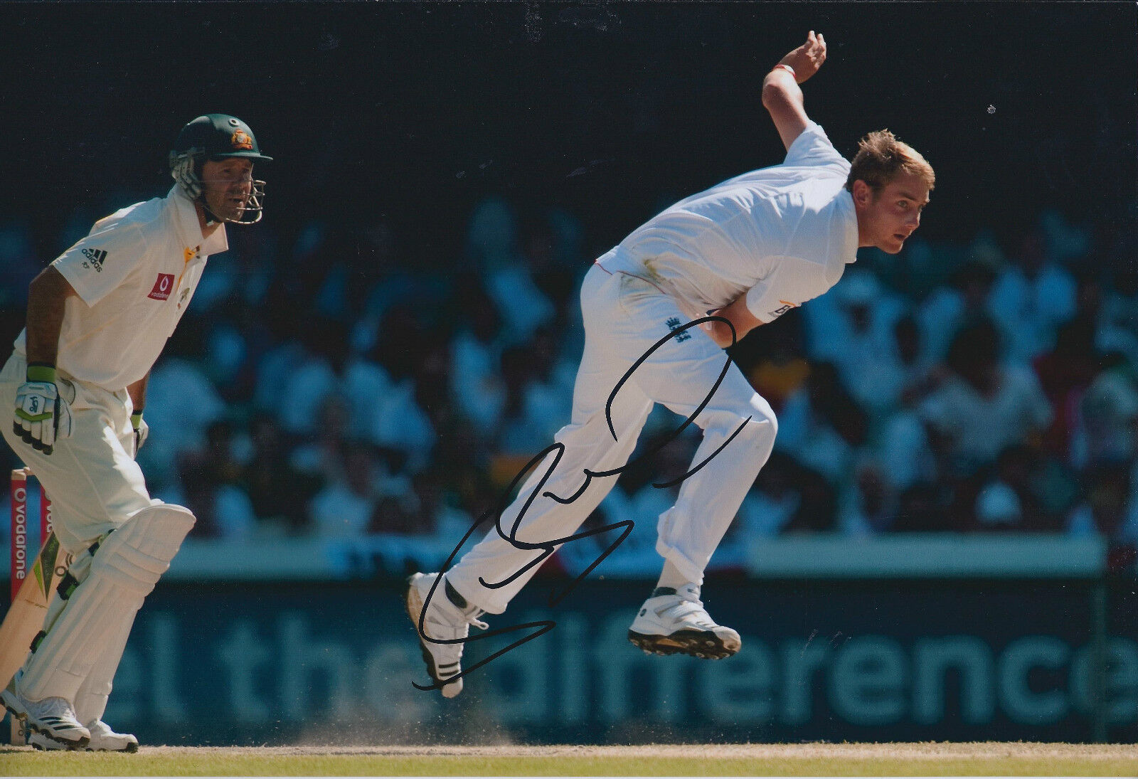 Stuart BROAD Signed Autograph 12x8 Photo Poster painting AFTAL COA Cricket England 1 Day Captain