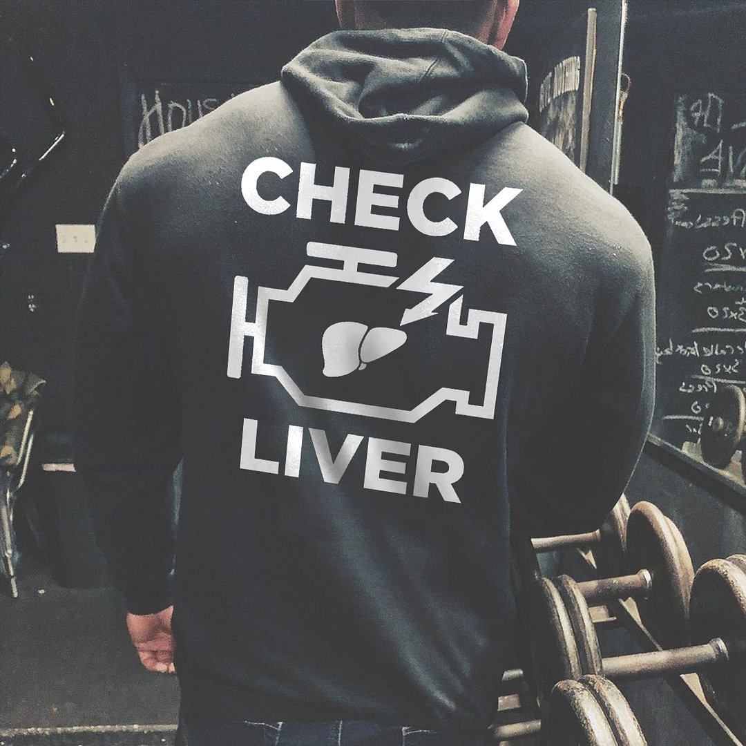 Livereid Check Liver Printed Men's Hoodie - Livereid