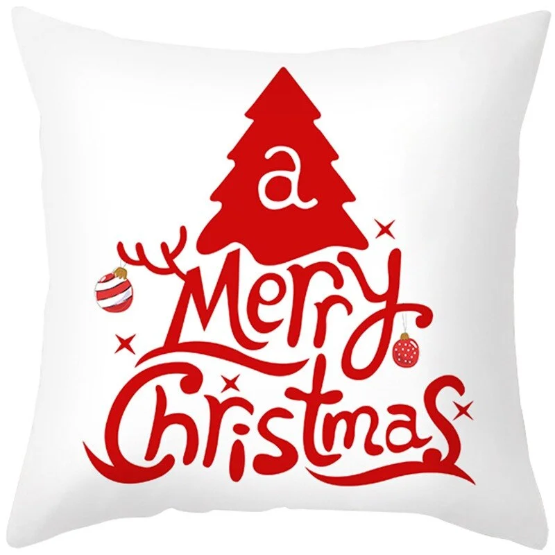 Merry Christmas Decorations For Home 2021 Christmas Cushion Cover Xmas Ornament Cristmas Navidad Natal Gifts Happy New Year 2022