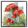 Red Mushroom In Grass-14CT Stamped Cross Stitch 21*21cm/8.27*8.27in tapestrymarket