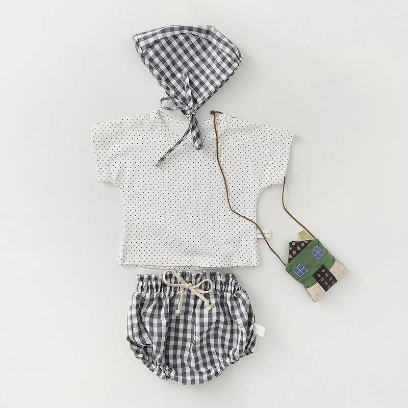 0-2Yrs Baby Boys Clothing Set New 2020 Summer Baby Boys Clothes Plaid Tee and Pumpkin Short Baby Boys Outfit
