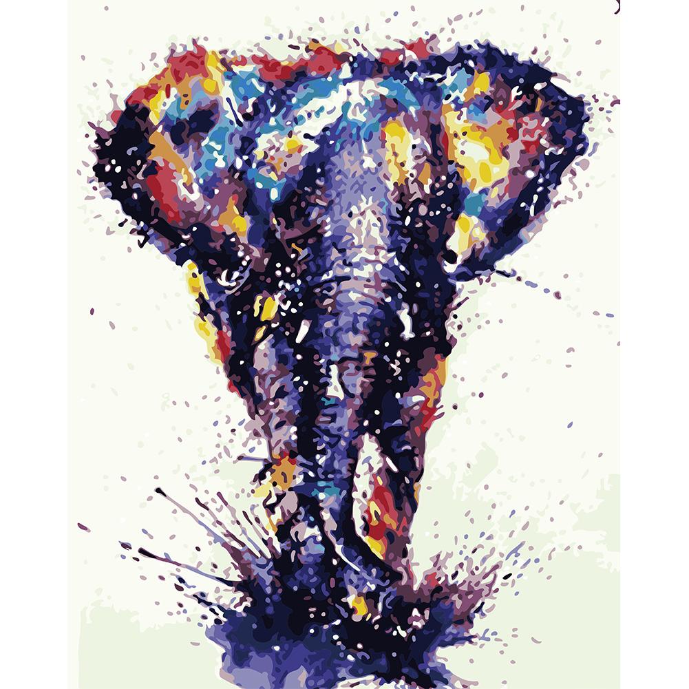 

40x50cm - Paint By Numbers Walking Elephantation, 501 Original