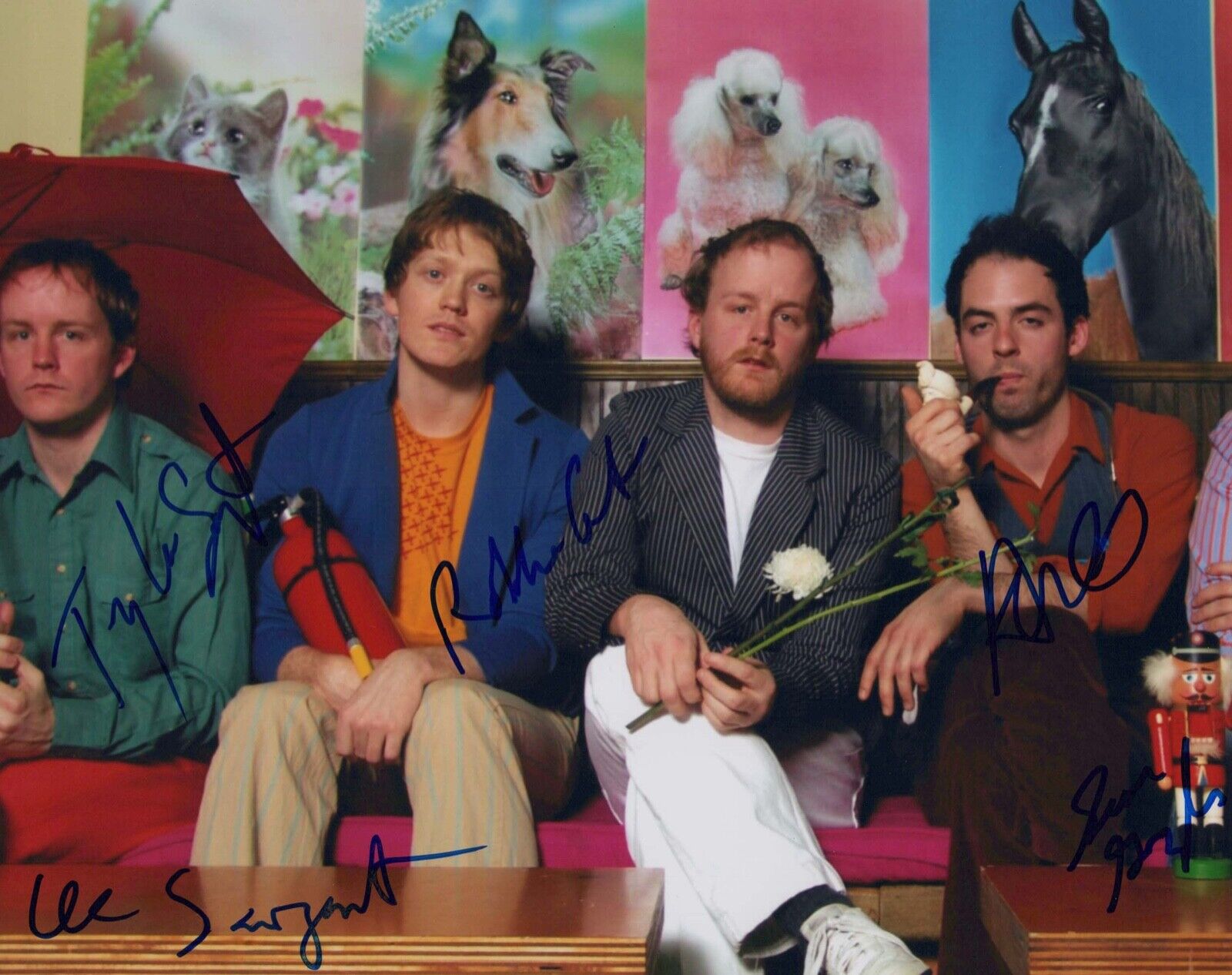 CLAP YOUR HANDS SAY YEAH Band All 5 signed 8X10 Photo Poster painting b CYHSY Alec Ounsworth COA