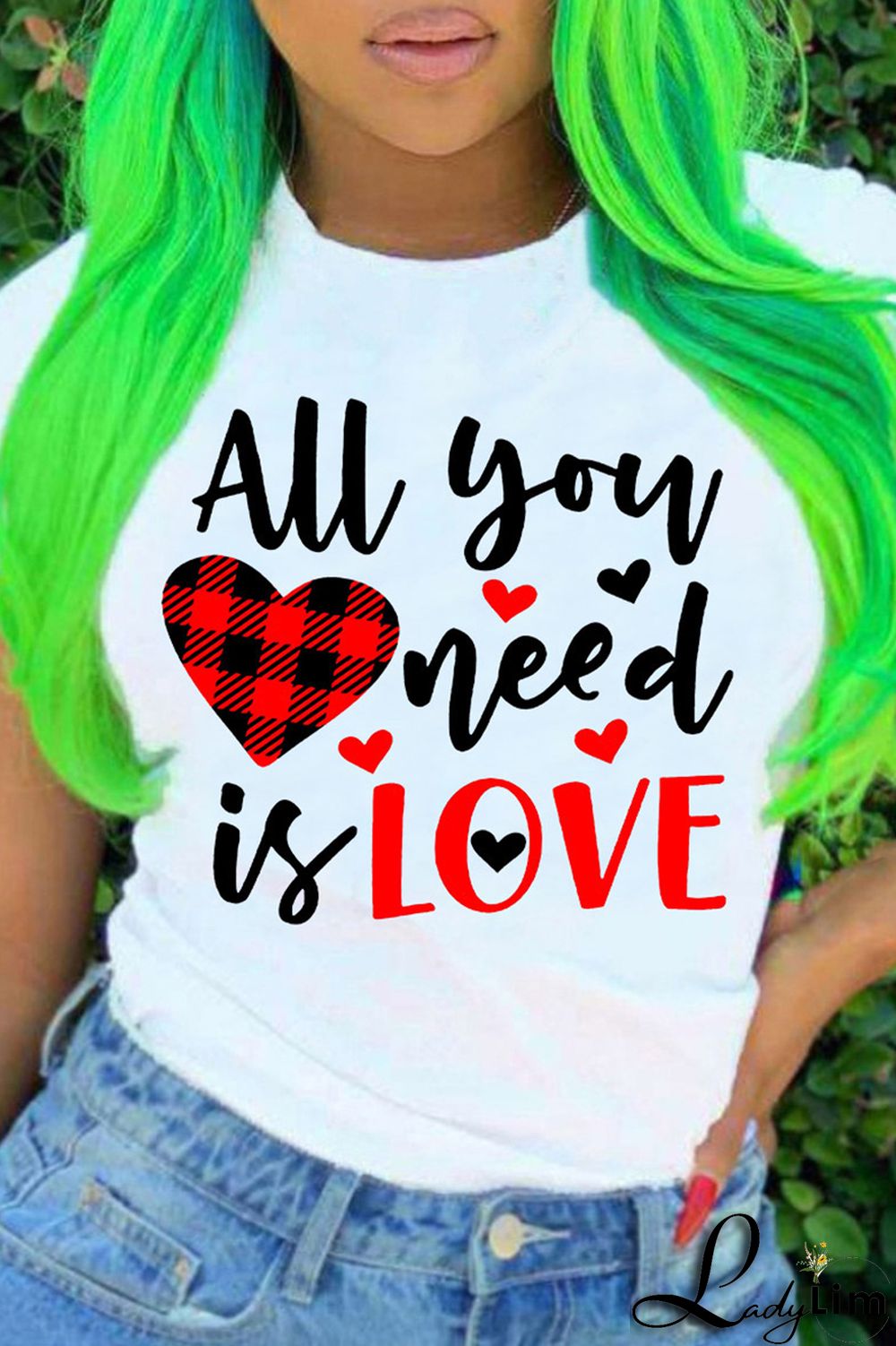 White Fashion Casual Print Basic O Neck T-Shirts