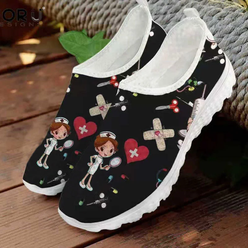 Fashion Women Flats Shoes Slip On Women Shoes Sneakers Platform Loafers Flats Shoes Women Mesh Cartoon New Female Shoe Moccasins