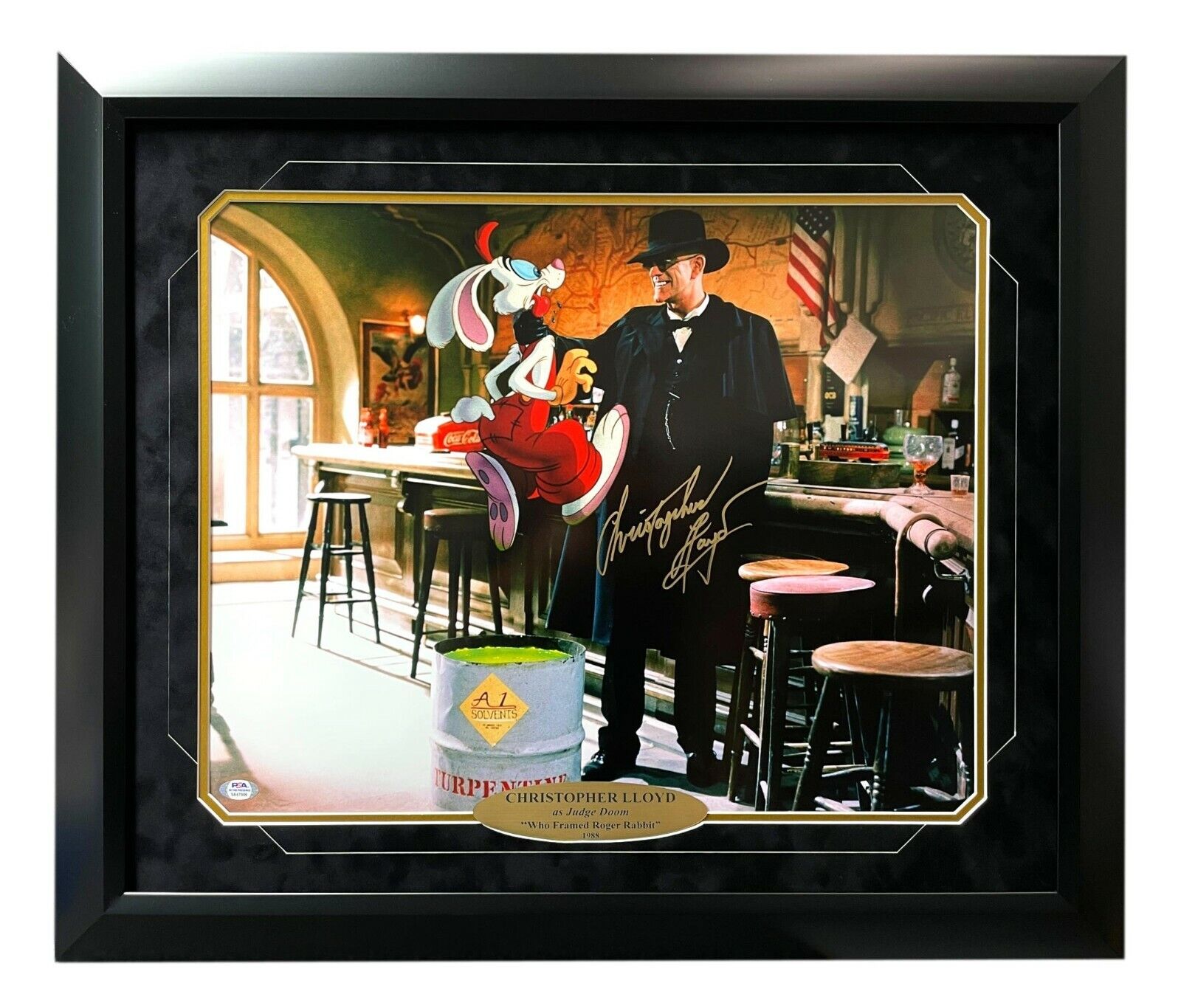 Christopher Lloyd Signed 16x20 Photo Poster painting Framed Who Framed Roger Rabbit PSA/DNA COA