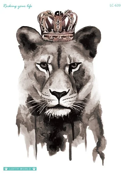 Sdrawing Transfer fake tattoo Waterproof Temporary Tattoo sticker men women Tiger wolf tattoo flash tatto arm tatoo makeup sticker